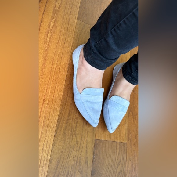 STEVE MADDEN Womens Light Blue pointed leather loafers - Picture 6 of 6